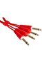Audio Cable Set 1/4'' Jack - 1/4'' Jack Red Straight 1.5m - 3
