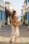 Premium Patterned Straw-Textured Women's Beach Bag Si - Hand Knitted Style Vacation and City Bag Si - 5