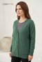 Women's V-Neck Buttoned Knitwear Mother Cardigan - 2