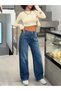 High Waist Wide Leg Women's Jean Pants – Casual Comfortable Cut Denim - 2