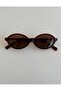 Red Oval Sunglasses Unisex Vintage Retro Design Stylish Frame with Uv400 Protection - 4