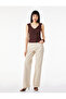 Slim Fit Sleeveless Gathered V-Neck T-Shirt - 2