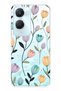 Vivo Y18 Compatible Tulip Flower Pattern Transparent Phone Case