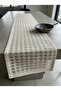 Bohemian Mesh Textured Single Table Runner - Cream