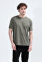 Men's Crew Neck Modal Fabric T-Shirt Khaki - 26Y 2985 - 3