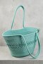 Premium Patterned Straw-Textured Women's Beach Bag Si - Hand Knitted Style Vacation and City Bag Si - 2