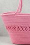 Premium Patterned Straw-Textured Women's Beach Bag Si - Hand Knitted Style Vacation and City Bag Si - 4