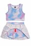 Girl's Summer Swimsuit and Set Crop Tank Top and Skirt Shorts Sports Combination - 3