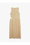 Women's Linen Mink Dress 6SAK80007PW - 5