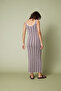 Plaid Patterned Long Knitted Dress - 4