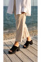 Summer Women's High Straw Look Wedge Heeled Slippers Sandals Shoes - 5