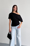Bele Oturan Kayık Yaka Natural Viscose Blouse - 2