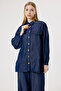 6153 - Comfortable Casual Slim Women's Denim Shirt and Pants Set - 5