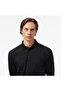 Men's Black Classic Fit Long Sleeve Polo Neck T-Shirt - 4