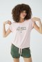 Yazı Printed Shorts Pajama Set with Ornamental Ruffles on the Edges Short Sleeve Shorts