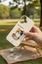 iPhone 16 Plus Compatible Silicone Phone Case with Kawaii Embroidery and Cute Cat Figure - 5