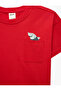 Cotton Short Sleeve Pocket Detail Crew Neck Printed T-Shirt - 6