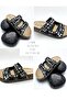 26Y106 Women's Stoned Two t Buckled Cork Sole Comfort Slippers - 5