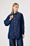 6153 - Comfortable Casual Slim Women's Denim Shirt and Pants Set - 4