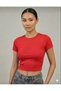 Women's 4-Pack Cycling Collar Ka Ribbed Knit I Corded Fabric Umaş Body-Hugging T-Shirt - 2