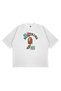 Unisex Women's Men's Bape Colorful Front Logo Printed Oversize Thick Fabric Relaxed Cut Cotton T-Shirt - 3