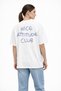 Unisex Women's Men's Nice Attitude Club Front Back Printed Oversized Thick Fabric Relaxed Fit Cotton T-Shirt - 2