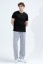 Men's Adjustable Waist Double Pocketed Wide-Leg Sweatpants Gray - 26m 3163 - 4