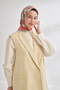 Lunass Desen Twill Silk Scarf - Gray-Orange - 3