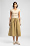 Roomy Women's 100% Cotton Skirt Green