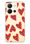 Vivo Y36 Compatible Eyed Heart Patterned Transparent Phone Case