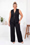 Plus Size Vested Black Suit - 6