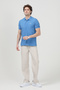 Men's 3-Pack Blue-Claret-White Regular Fit 100% Cotton Pique Polo Collar T-Shirt - 6
