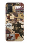 Samsung Galaxy A02S Compatible Cowboy Western Collage Patterned Transparent Phone Case