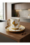 Flower Gold Series - Luxury Coffee Set with Floral Relief for 6 People