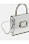 Women Silver Embellished Evening Mini Crossbody Bag - 2