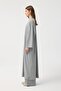 Modal Cupra Trousers Blouse Abaya Set Gray Melange - 8