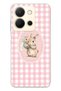 Vivo Y36 Compatible Floral Rabbit Patterned Transparent Phone Case