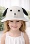 White Cute Dog Pochacco Children's Straw Bucket Hat Summer Sun Protection Girls Boys Beach - 2