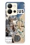 Vivo Y36 Compatible Zeus Patterned Transparent Phone Case