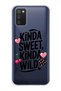 حافظة هاتف شفافة متوافقة مع هاتف سامسونج جالاكسي A02s من نوع Kinda Sweet Kinda Wild منقوش