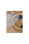 Round Bamboo 360 Degree Rotating 4 Compartment Breakfast & Snack Bowl with Acrylic Lid 25 cm - 4