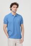 Men's 3-Pack Blue-Claret-White Regular Fit 100% Cotton Pique Polo Collar T-Shirt - 2
