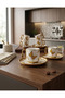 Flower Gold Series - Luxury Coffee Set with Floral Relief for 6 People - 2
