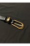 Long Oval Buckle 2 cm Belt-Black/Gold Black/Gold - 2