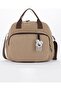 Luxury Beige Brown Mother Baby with Zippered Pocket Rabbit Accessories Backpack - 2