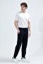 Men's Adjustable Waist Zippered Pocket Sweatpants Navy Blue - 26m 3179 - 3