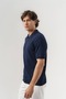 Half Zip Polo Collar Knitwear T-Shirt with Half Zipper Detail - 5