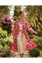 Women's Cotton Suzani Embroidered Resort Wear – Pink Bohemian Style Special Series Kimono - 2