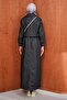 Navy Blue Zippered Jacket Denim Gilet Set - 4