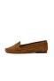 Capri Genuine Suede Tan Color Women's Loafer Shoes - 8